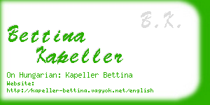 bettina kapeller business card